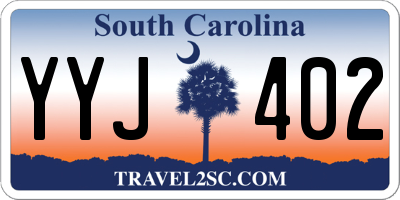 SC license plate YYJ402