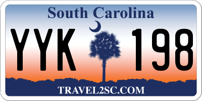 SC license plate YYK198