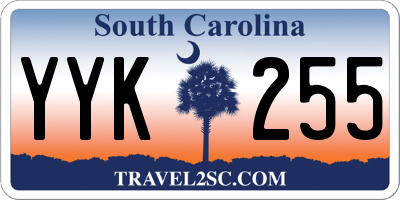 SC license plate YYK255