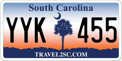 SC license plate YYK455