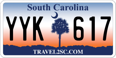 SC license plate YYK617