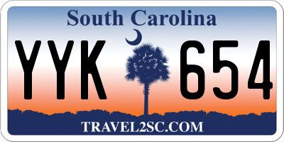 SC license plate YYK654