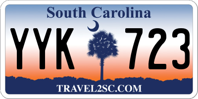 SC license plate YYK723
