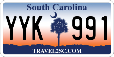SC license plate YYK991