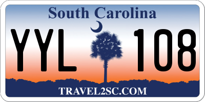 SC license plate YYL108