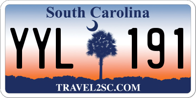 SC license plate YYL191