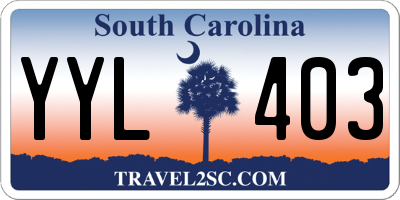 SC license plate YYL403