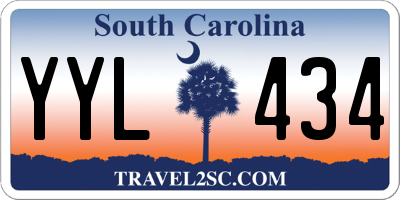 SC license plate YYL434