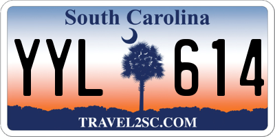 SC license plate YYL614