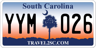 SC license plate YYM026