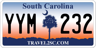 SC license plate YYM232