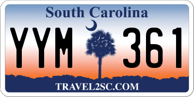 SC license plate YYM361