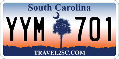 SC license plate YYM701