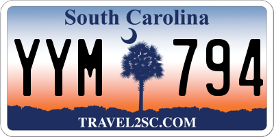 SC license plate YYM794