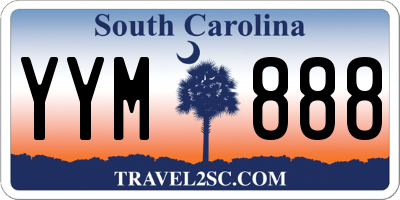 SC license plate YYM888