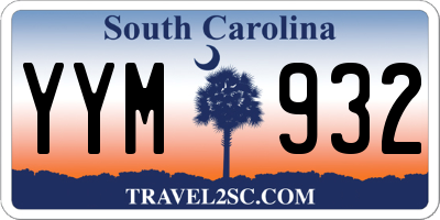 SC license plate YYM932