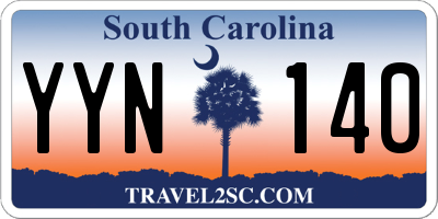 SC license plate YYN140
