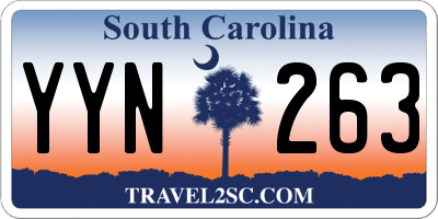 SC license plate YYN263