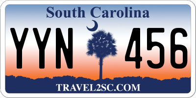SC license plate YYN456