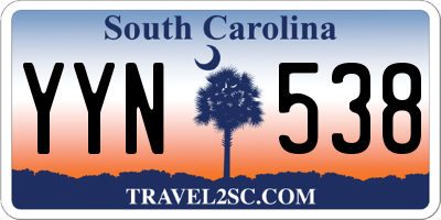 SC license plate YYN538
