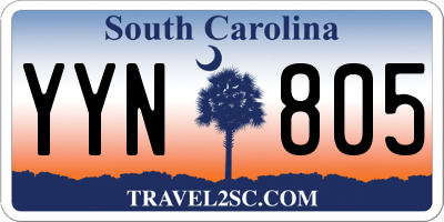 SC license plate YYN805