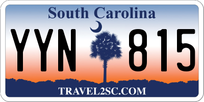 SC license plate YYN815