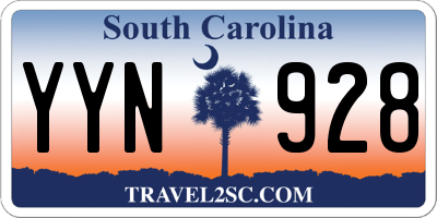 SC license plate YYN928