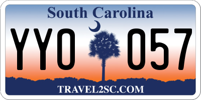 SC license plate YYO057