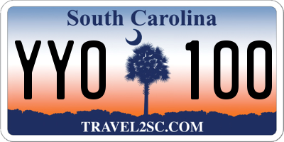 SC license plate YYO100