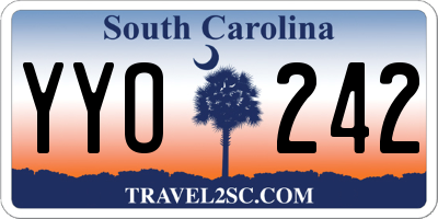 SC license plate YYO242