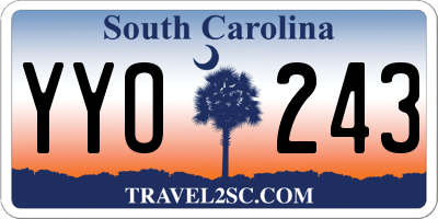 SC license plate YYO243