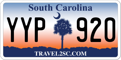 SC license plate YYP920