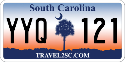 SC license plate YYQ121