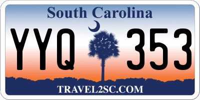 SC license plate YYQ353