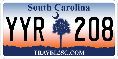 SC license plate YYR208