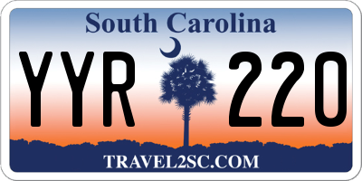 SC license plate YYR220