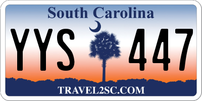 SC license plate YYS447