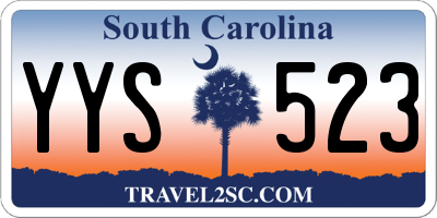 SC license plate YYS523