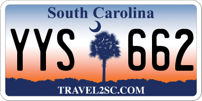 SC license plate YYS662