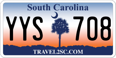 SC license plate YYS708
