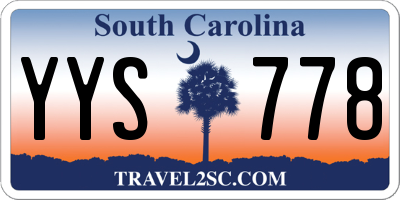 SC license plate YYS778
