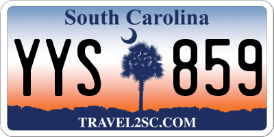 SC license plate YYS859