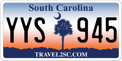 SC license plate YYS945