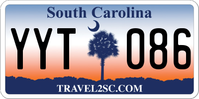 SC license plate YYT086