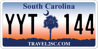 SC license plate YYT144
