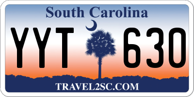 SC license plate YYT630