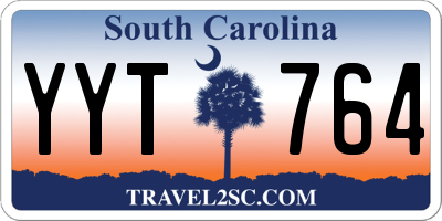 SC license plate YYT764