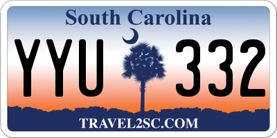 SC license plate YYU332