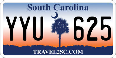 SC license plate YYU625