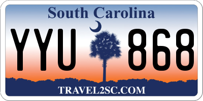 SC license plate YYU868